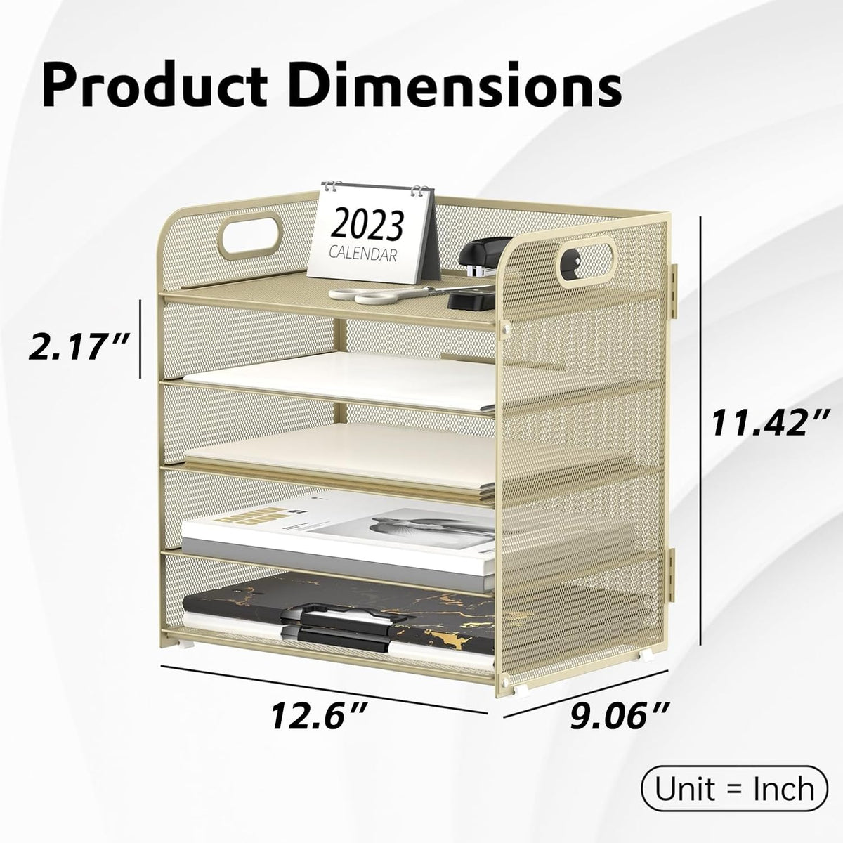 Supeasy 2 Pack 5-Tier Desk Organizer