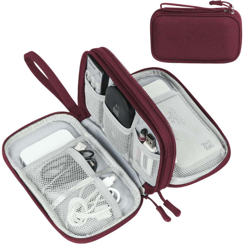 Electronic Organizer, Travel Tech Pouch Bag, Extra Large, Black | Water Resistant