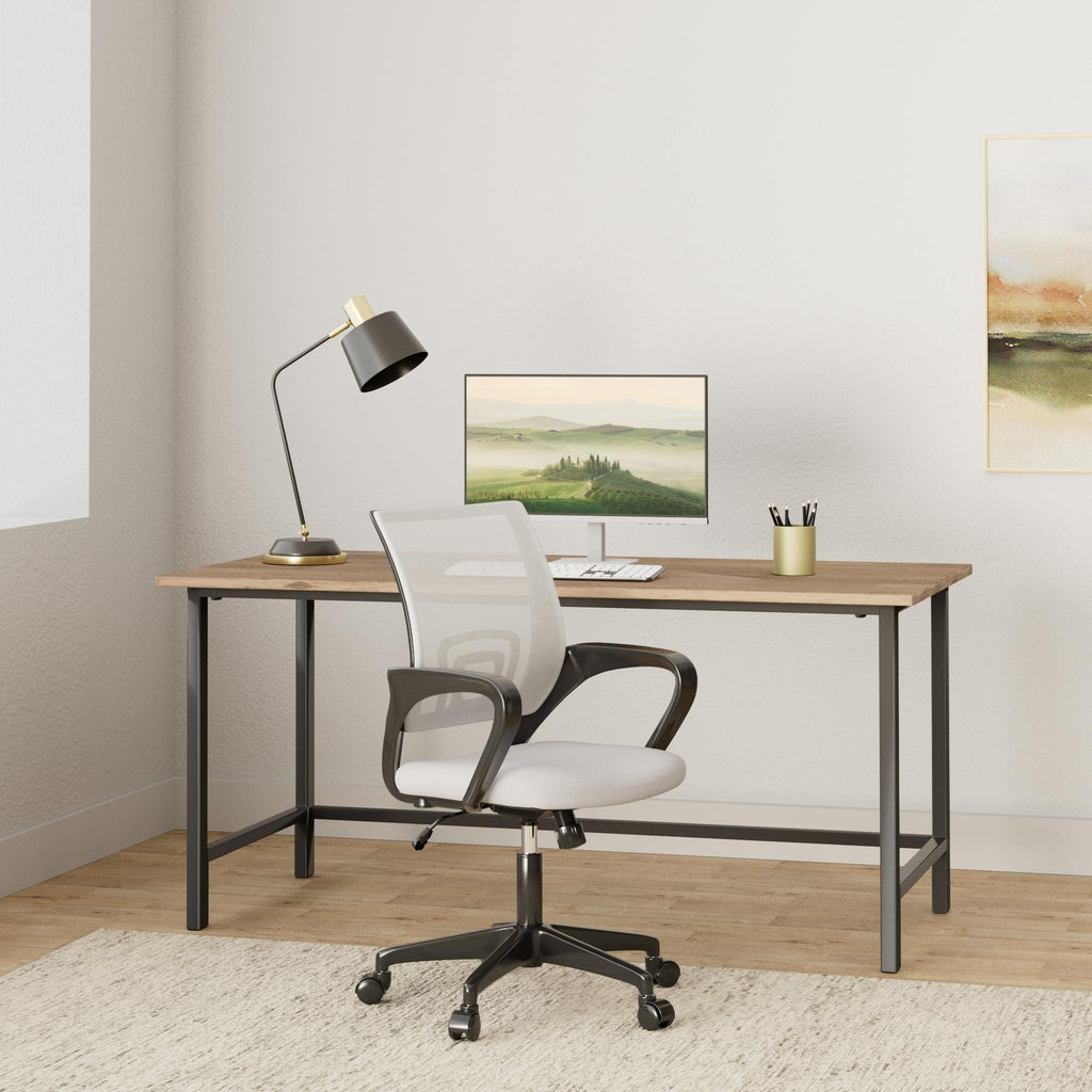 Ergonomic Office Chair | Mid-Back Swivel Desk Chair | with Lumbar Support