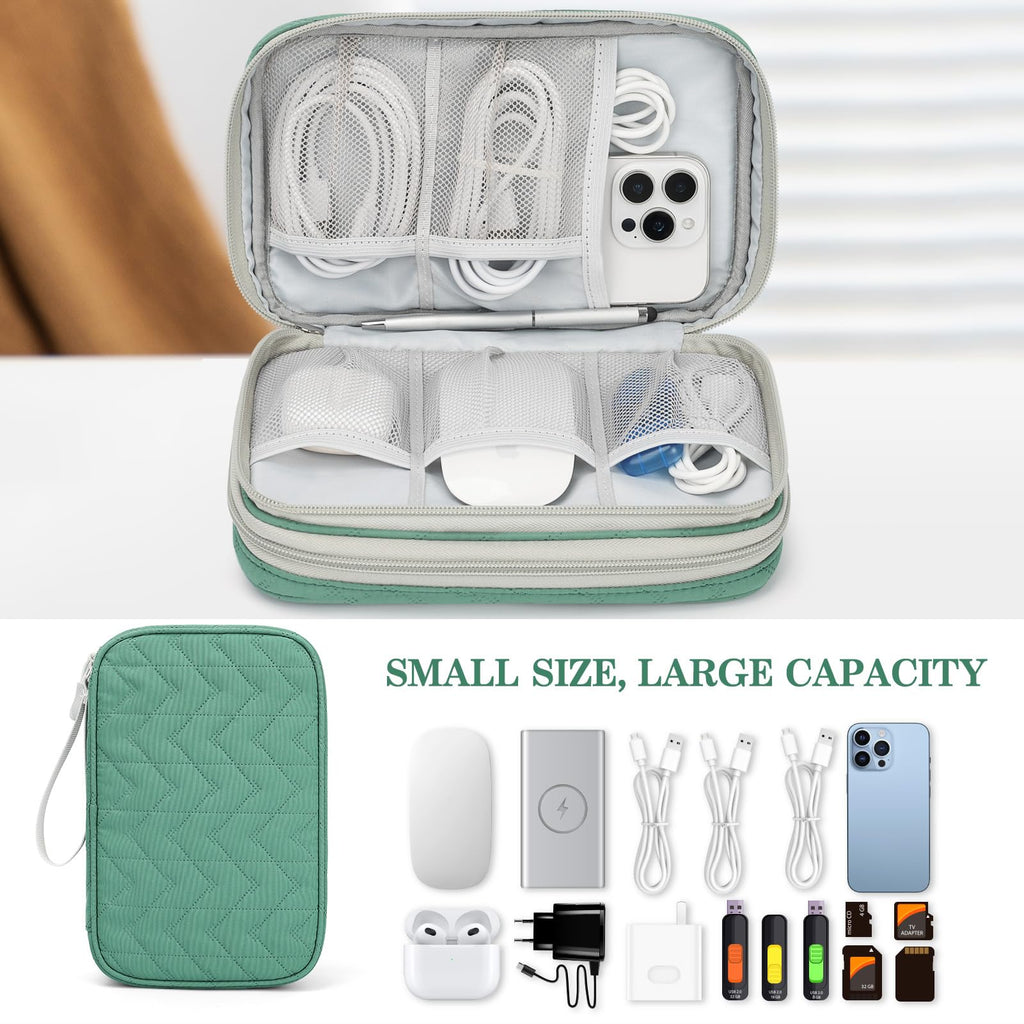 Electronic Organizer, Travel Tech Pouch Bag, Extra Large, Black | Water Resistant