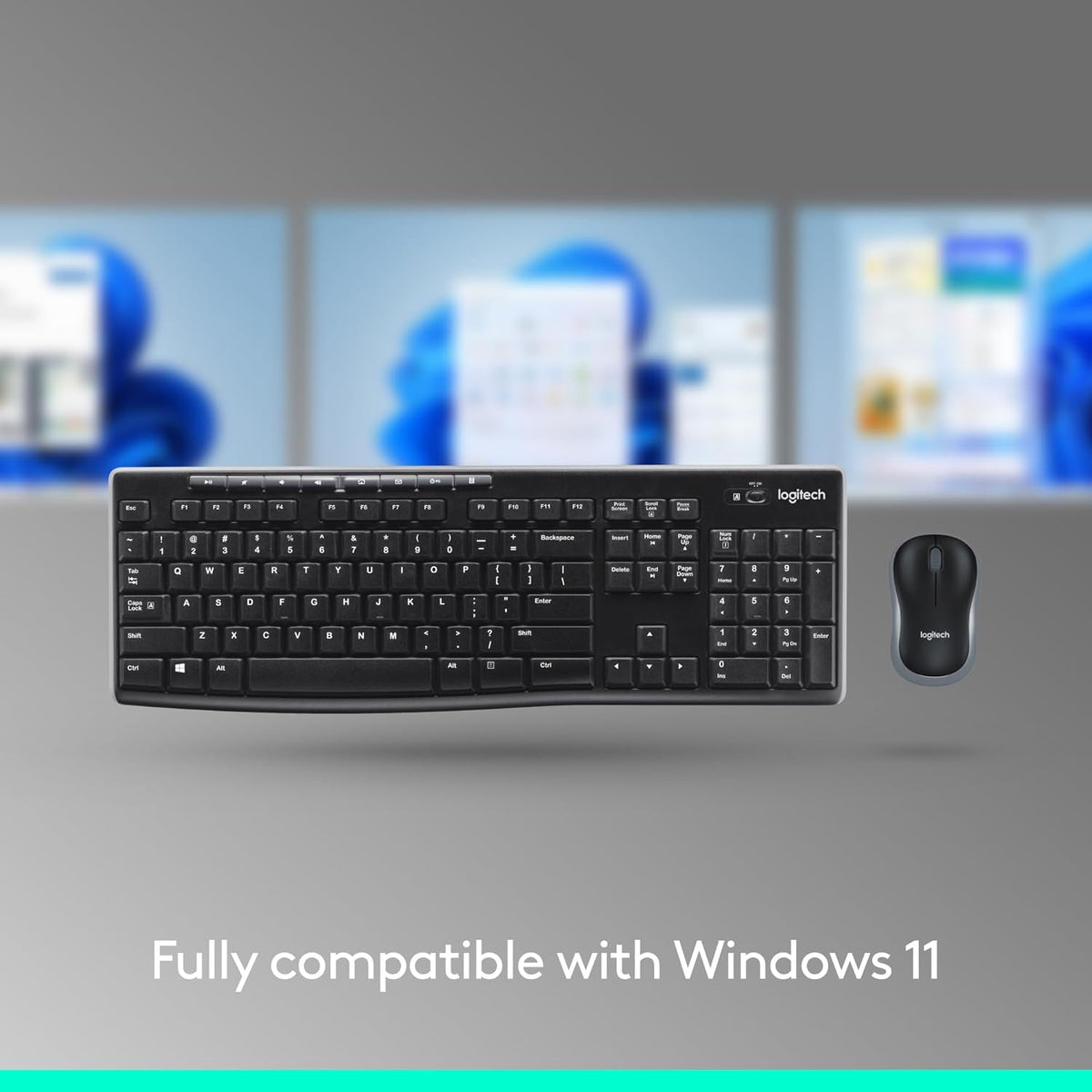 Logitech MK270 Full Size Wireless Keyboard and Mouse Combo