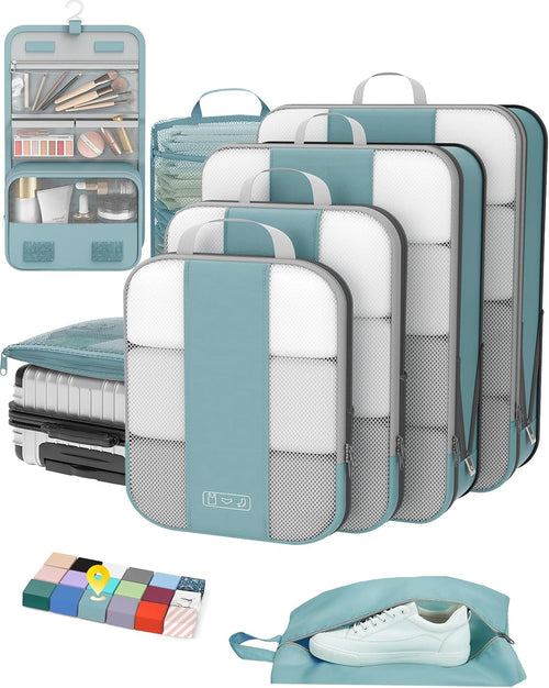 10 Set Compression Packing Cubes for Travel Essentials (Black)