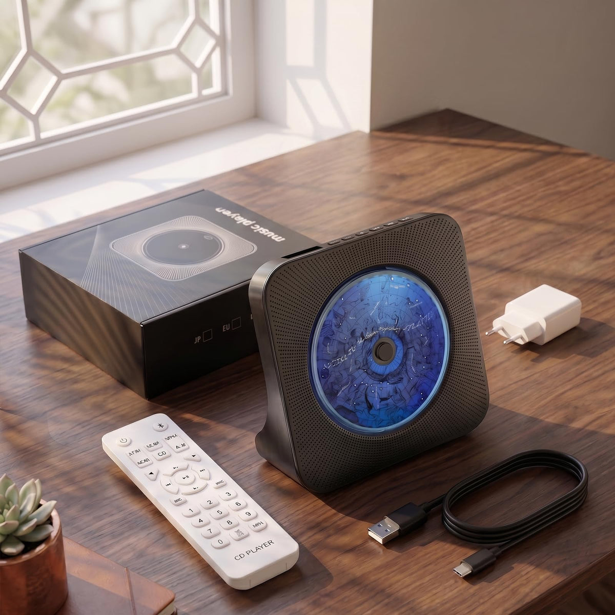 Gueray CD Player Portable Bluetooth Desktop CD Players for Home