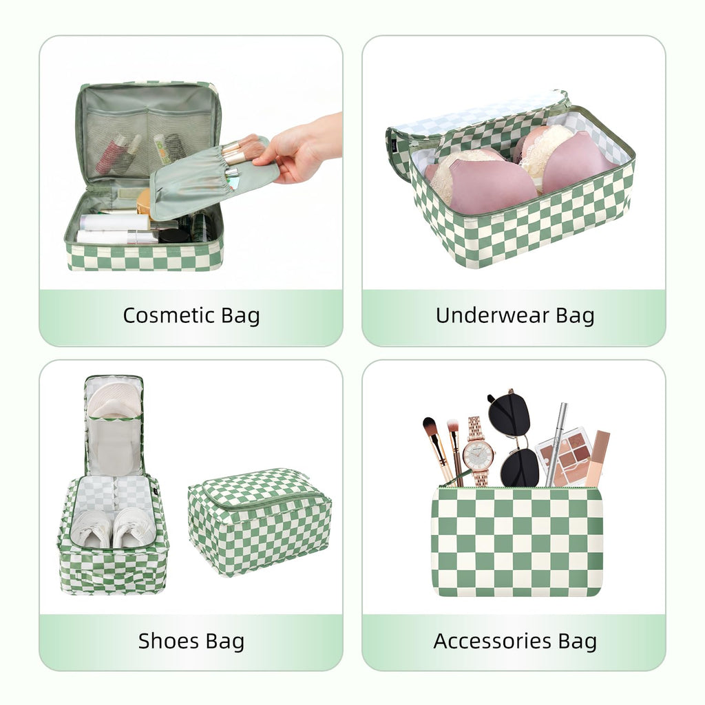 8 Set Packing Cubes Luggage Packing Organizers