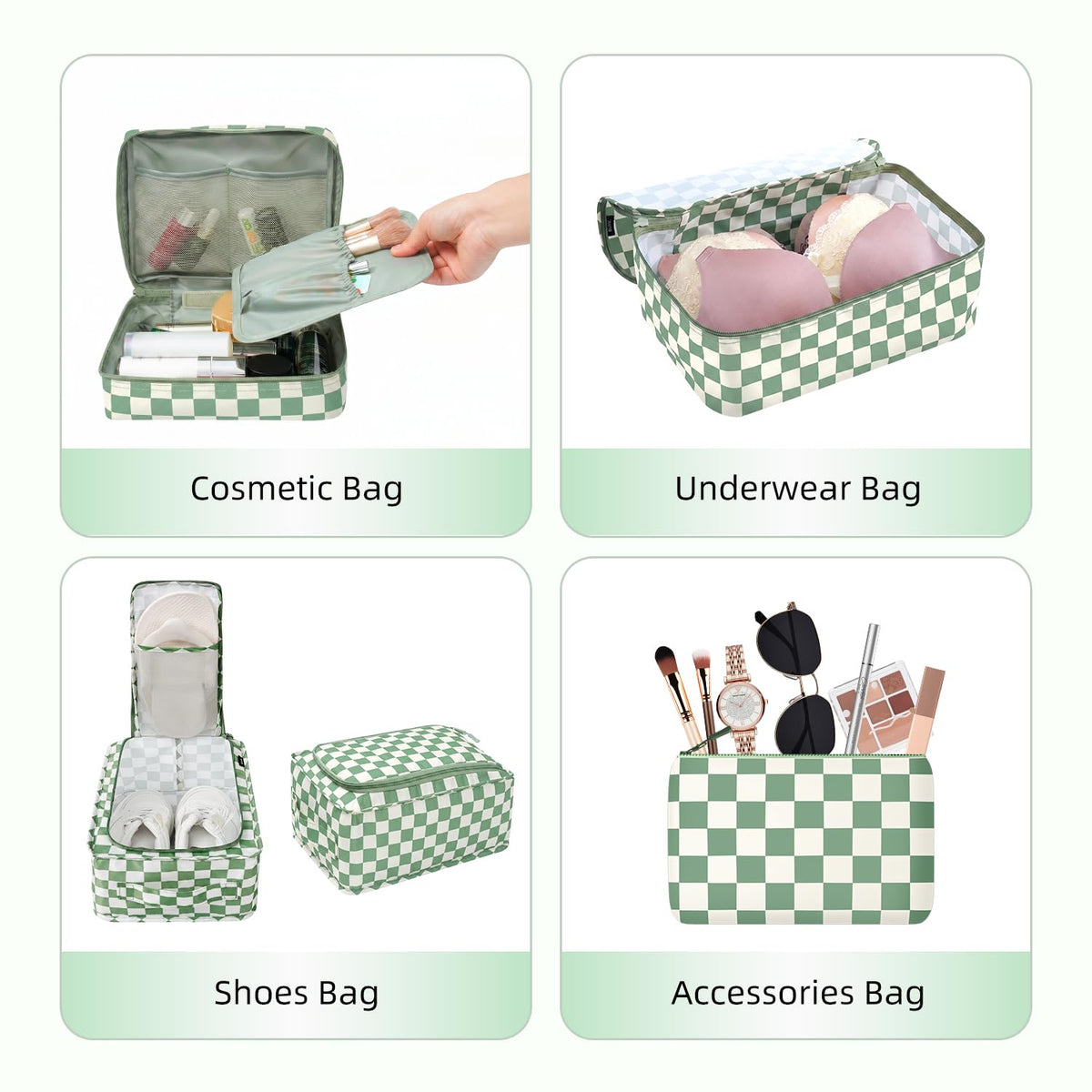 8 Set Packing Cubes Luggage Packing Organizers