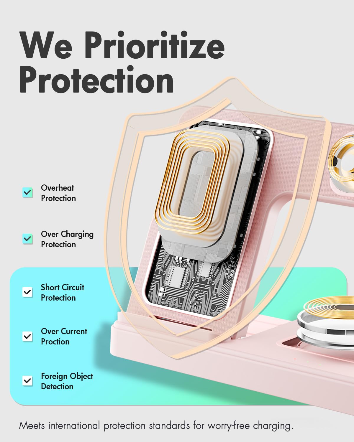 Wireless Charging Station for Apple Devices | 3 in 1 (I phones, Apple Watches, Airpods