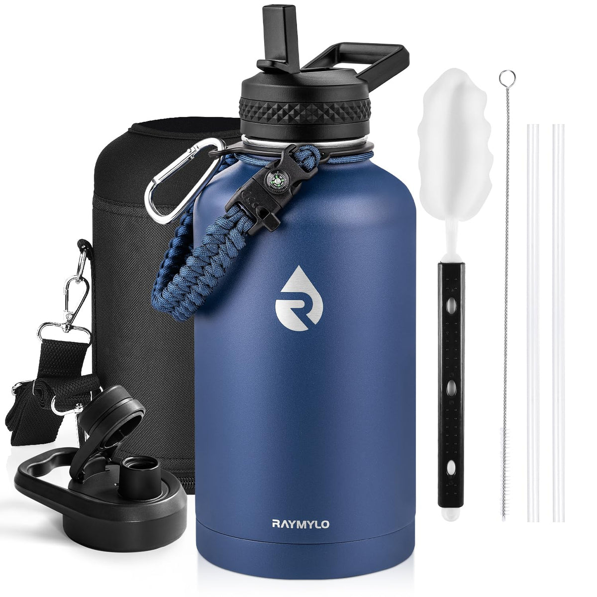 RAYMYLO 32 to 128 oz Insulated Water Bottles | Triple Wall Vacuum | Stainless Steel