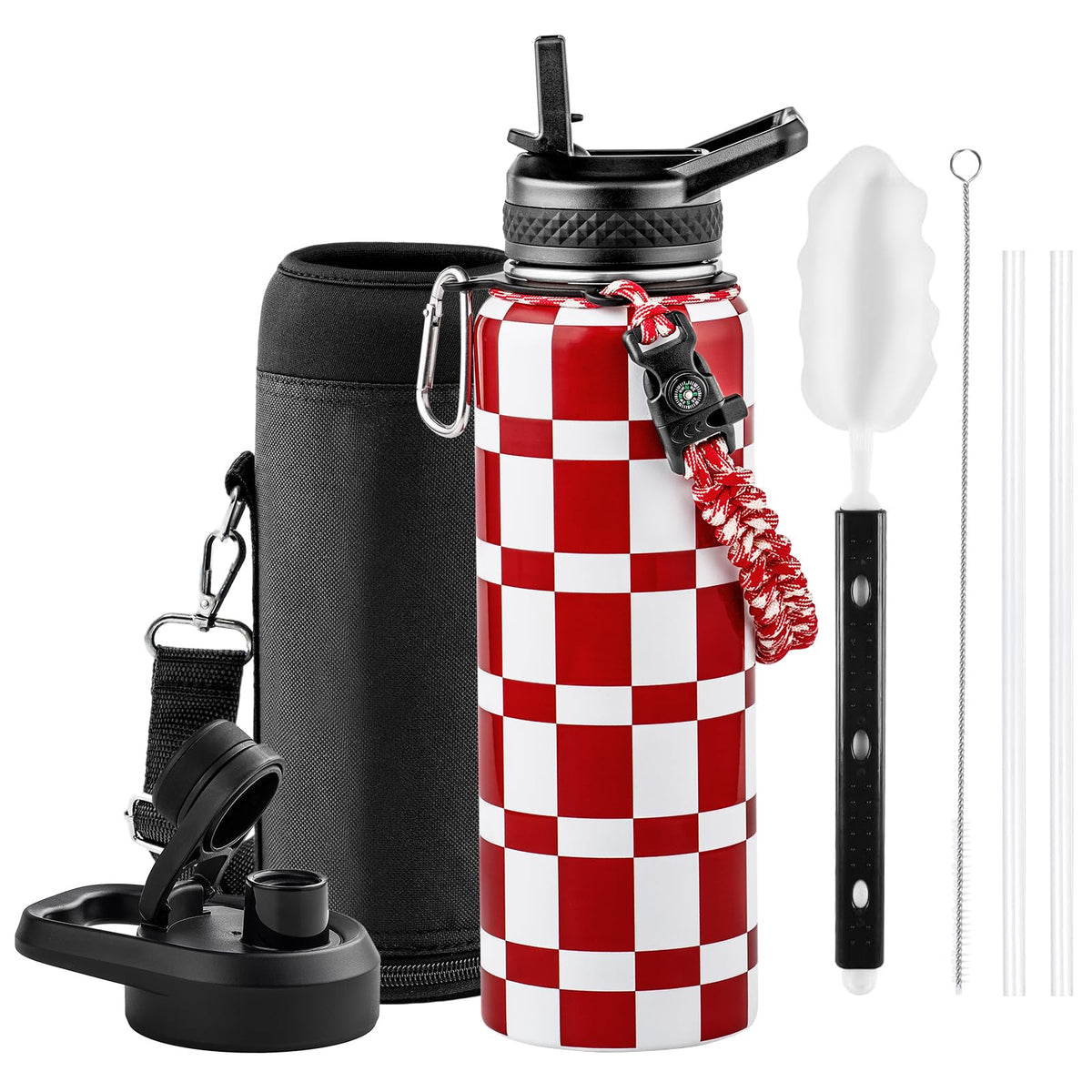 RAYMYLO 32 to 128 oz Insulated Water Bottles | Triple Wall Vacuum | Stainless Steel