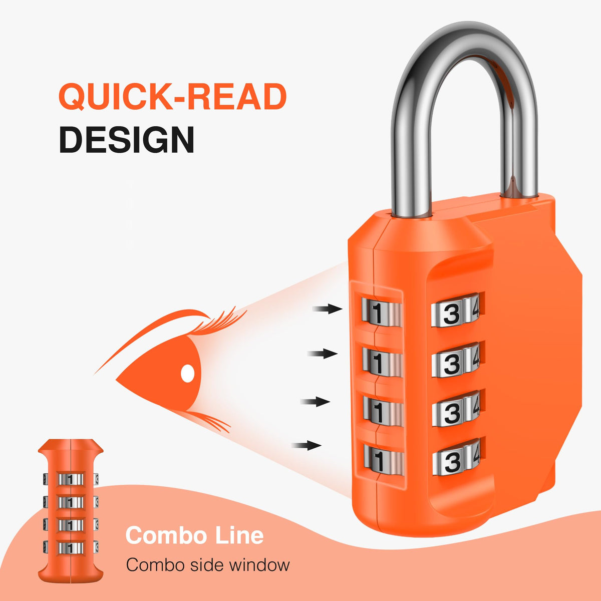 Puroma | 1 Combination Lock | 4 Digit Padlock | 2, 3, 4, & 10 Combo Packs