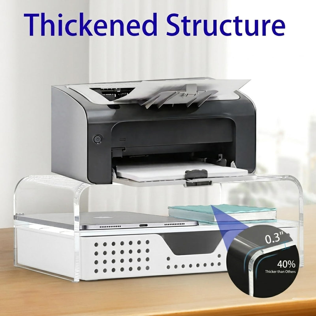 Desk Organizer and Accessories, 2-Tier Computer Monitor Stand Black