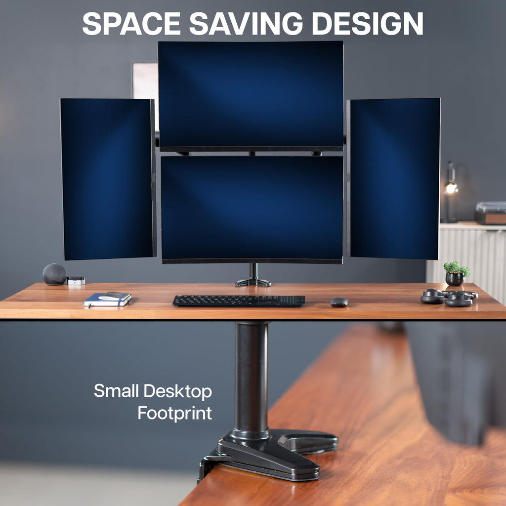 Triple Pneumatic Monitor Mount for 3 Screens up to 32 inches,