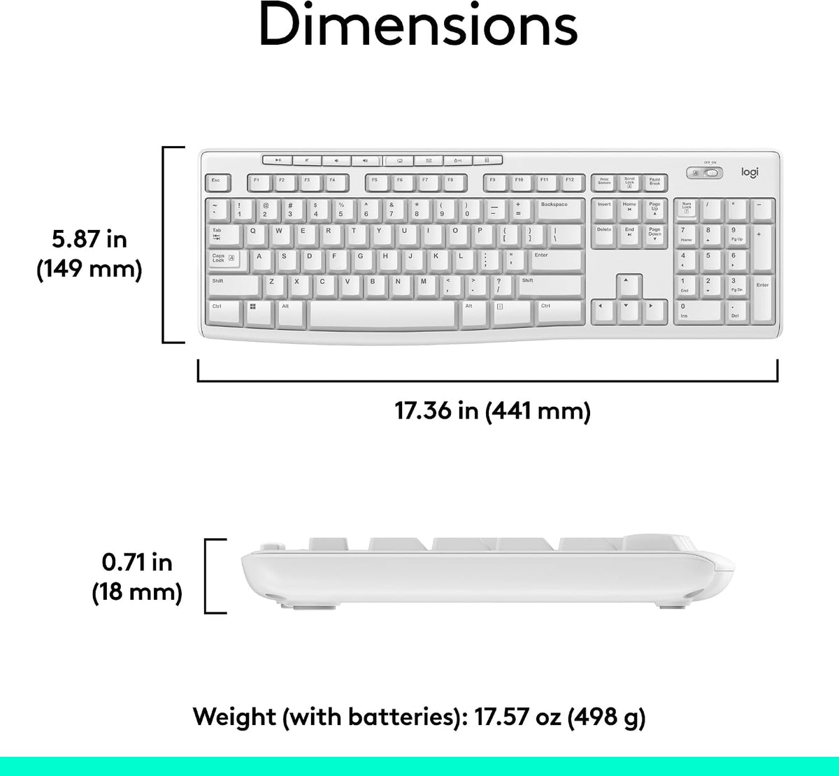 Logitech MK270 Full Size Wireless Keyboard and Mouse Combo