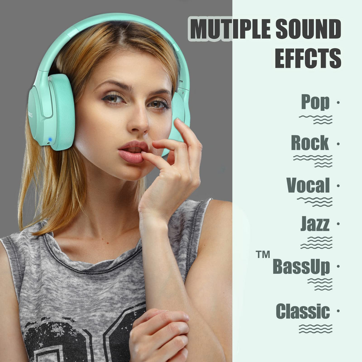 BERIBES Bluetooth Headphones Over Ear Wireless