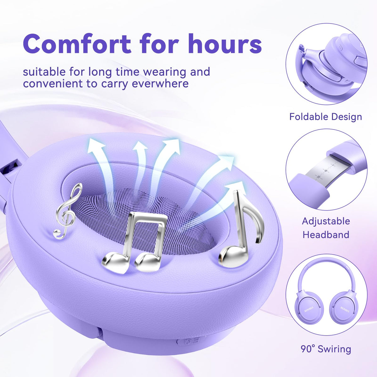 BERIBES Bluetooth Headphones Over Ear Wireless