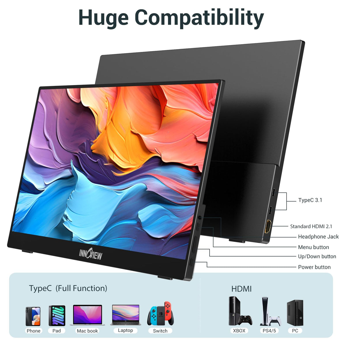 InnoView 2K Portable Monitor