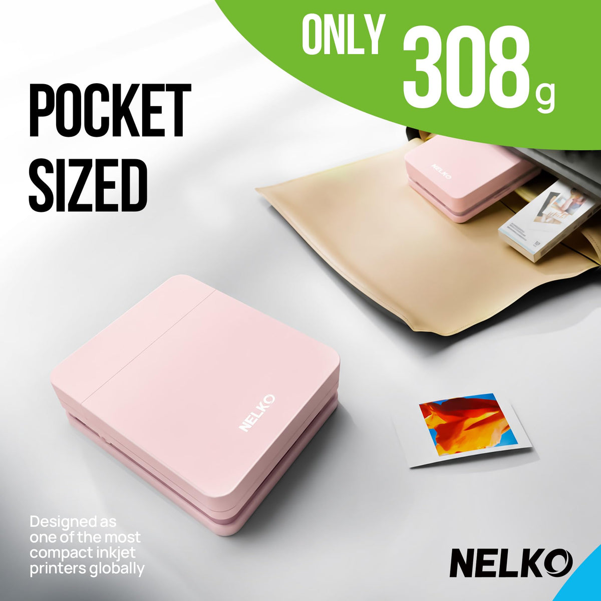 Nelko PP01 Photo Printer, 2x3 Portable Photo Printer