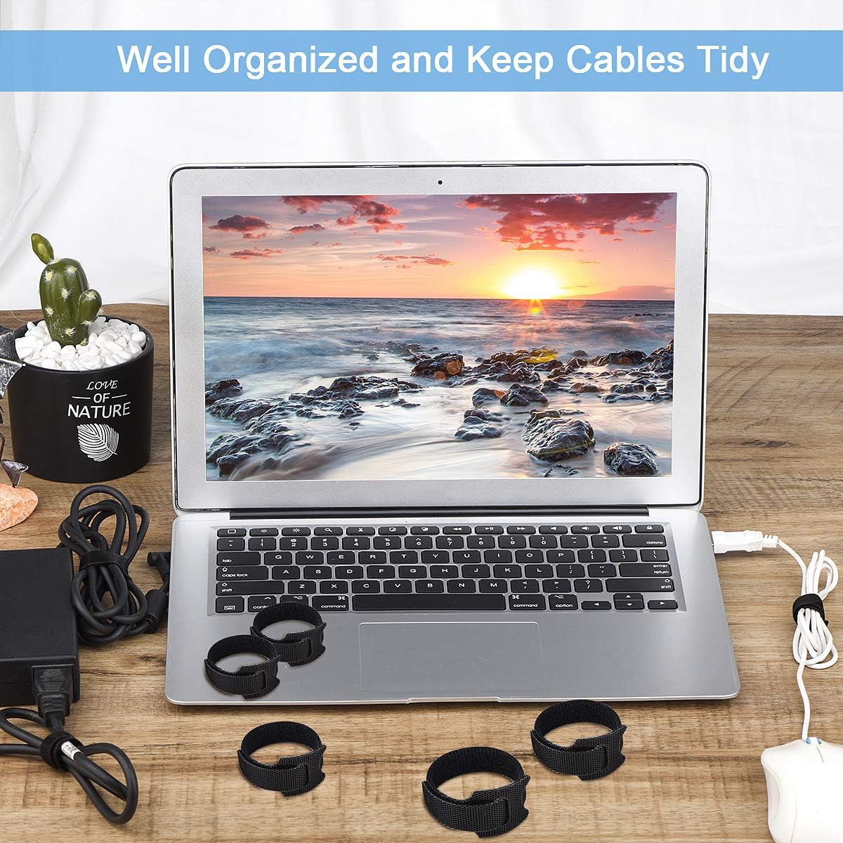 60 PCS 6 Inches Reusable Cable Ties For Cable Management