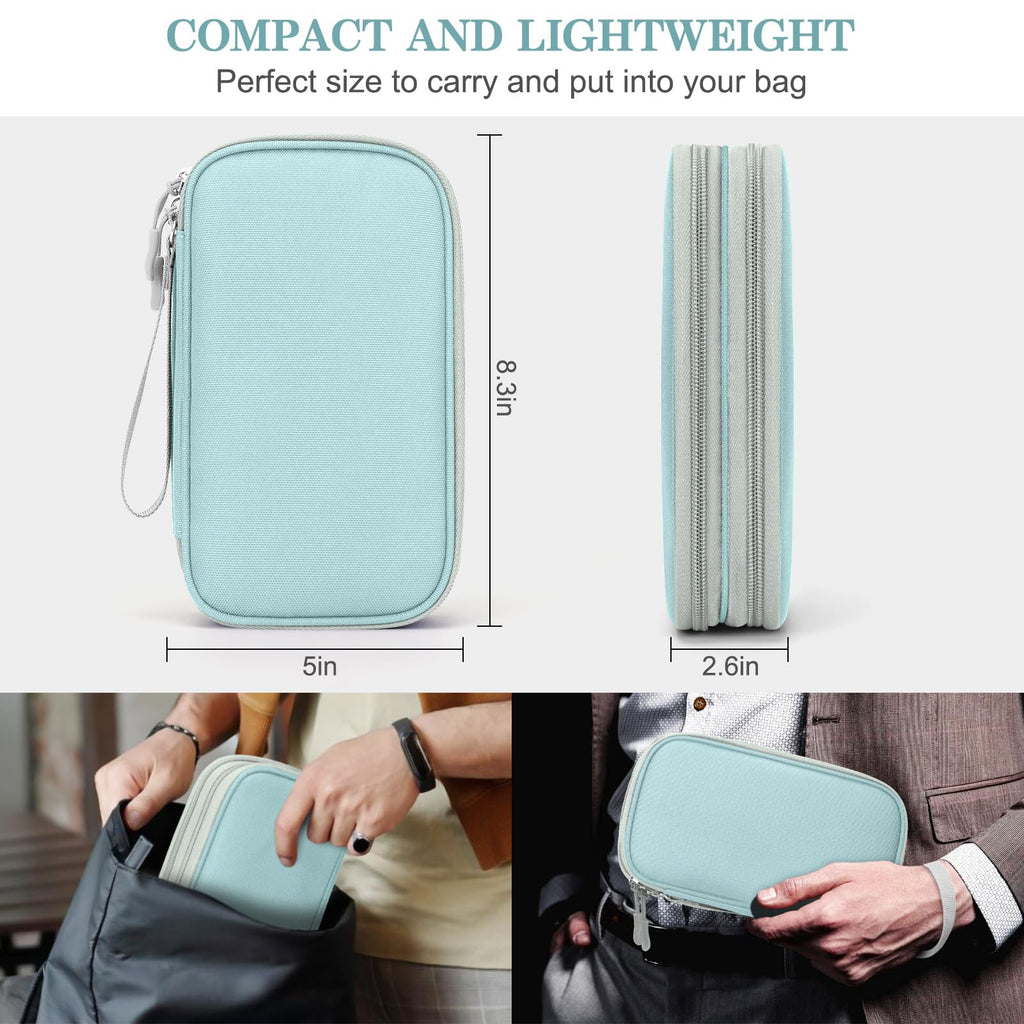 Electronic Organizer, Travel Tech Pouch Bag, Extra Large, Black | Water Resistant