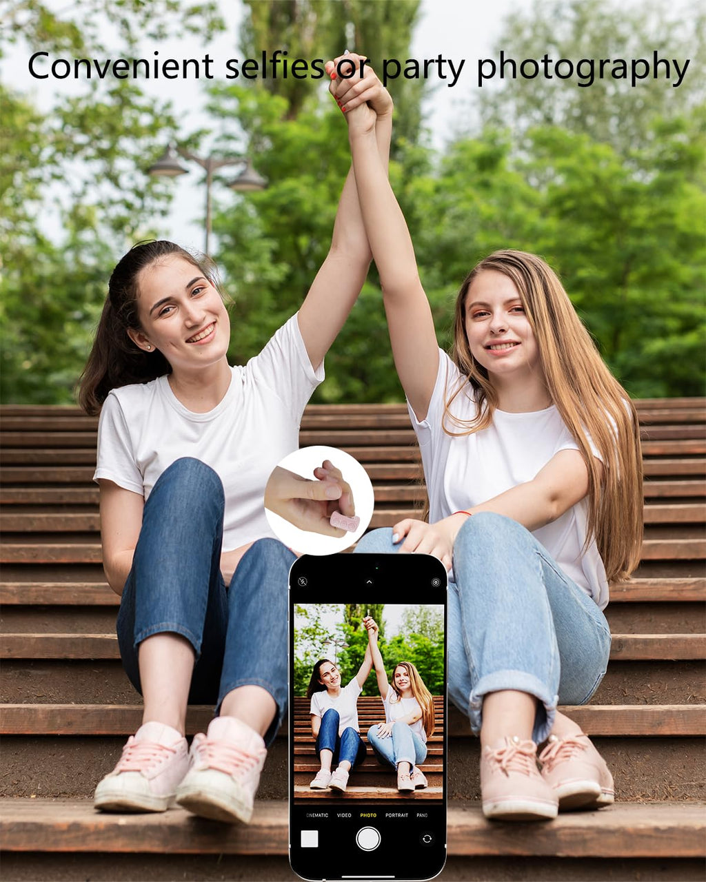 Tiktok Scrolling Ring for iPhone/Android,Bluetooth Page Turner for Kindle App,Remote Control for Camera/Video Recording/Music Player (Black)