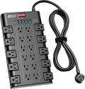 SUPERDANNY Power Strip Surge Protector, 22 AC 6 USB, 2100J, 6.5Ft,1875W/15A