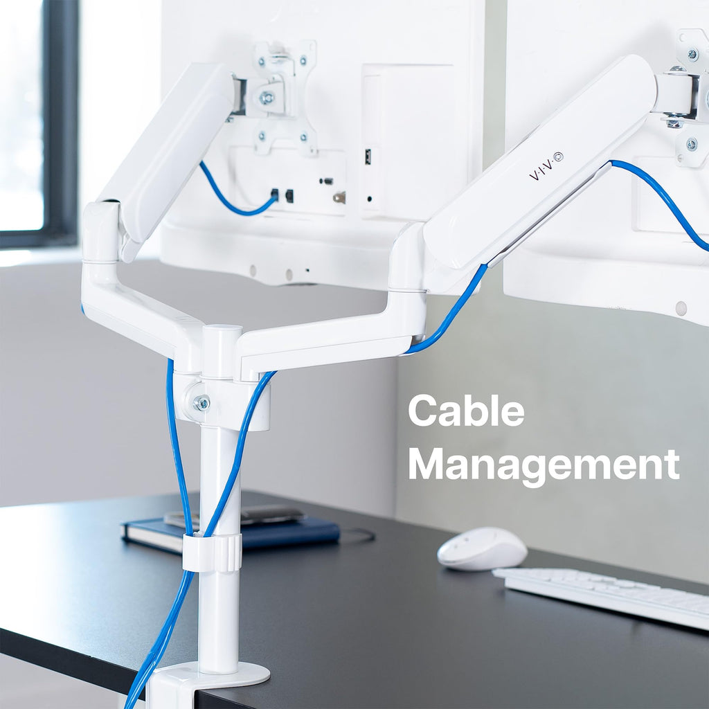 Triple Pneumatic Monitor Mount for 3 Screens up to 32 inches,