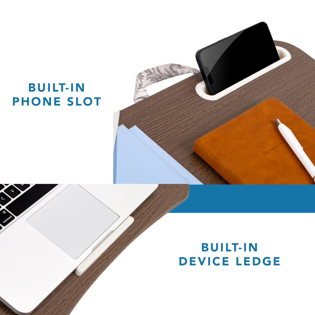 Designer Lap Desk – Fits 15.6” Laptop w/. Phone Holder
