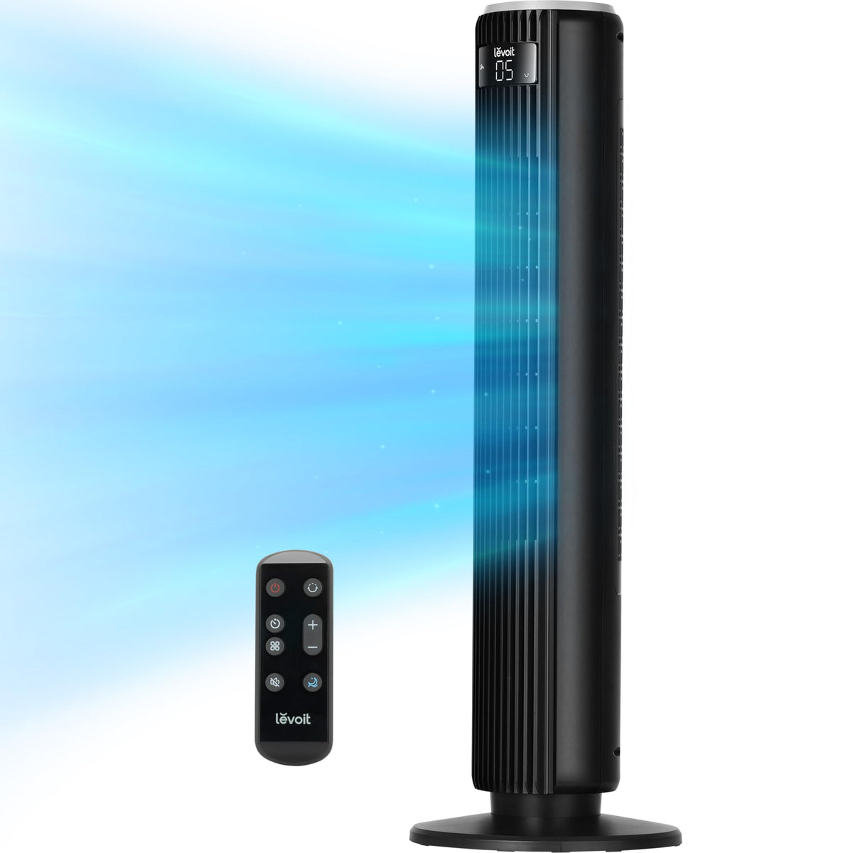 Levoit Tower Fan for Bedroom, Standing Fan with 36”-47” Adjustable Height