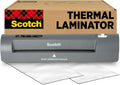 Scotch thermal laminator with a cardboard box labeled 'Thermal Laminator' in the background.