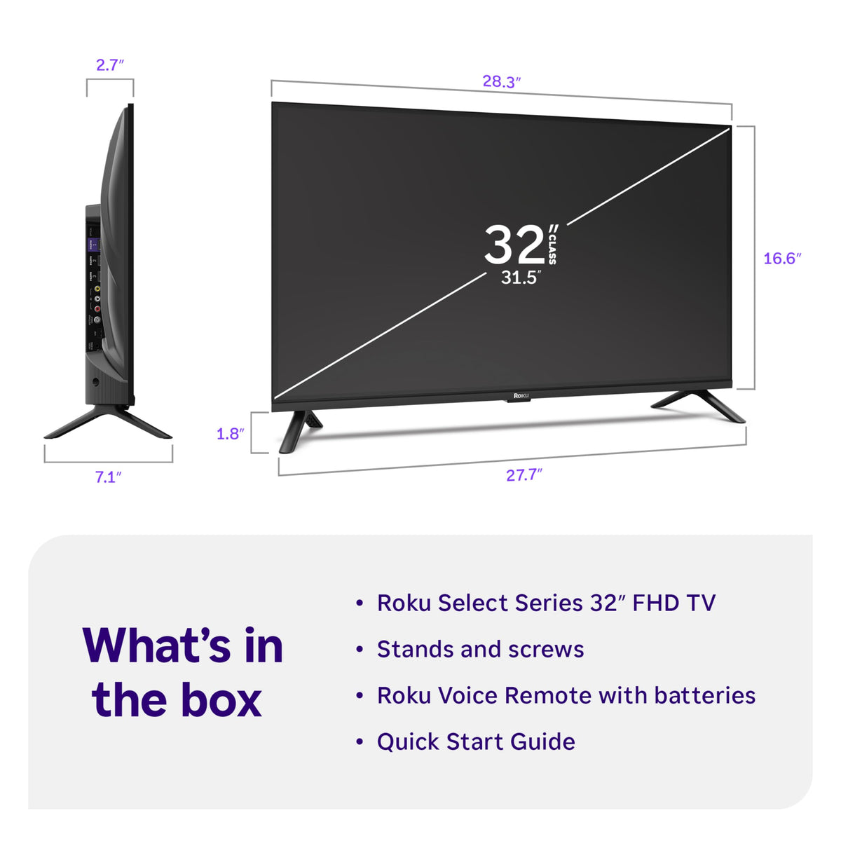 Roku 24-Inch 720p HD Smart TV with Voice Remote 2026