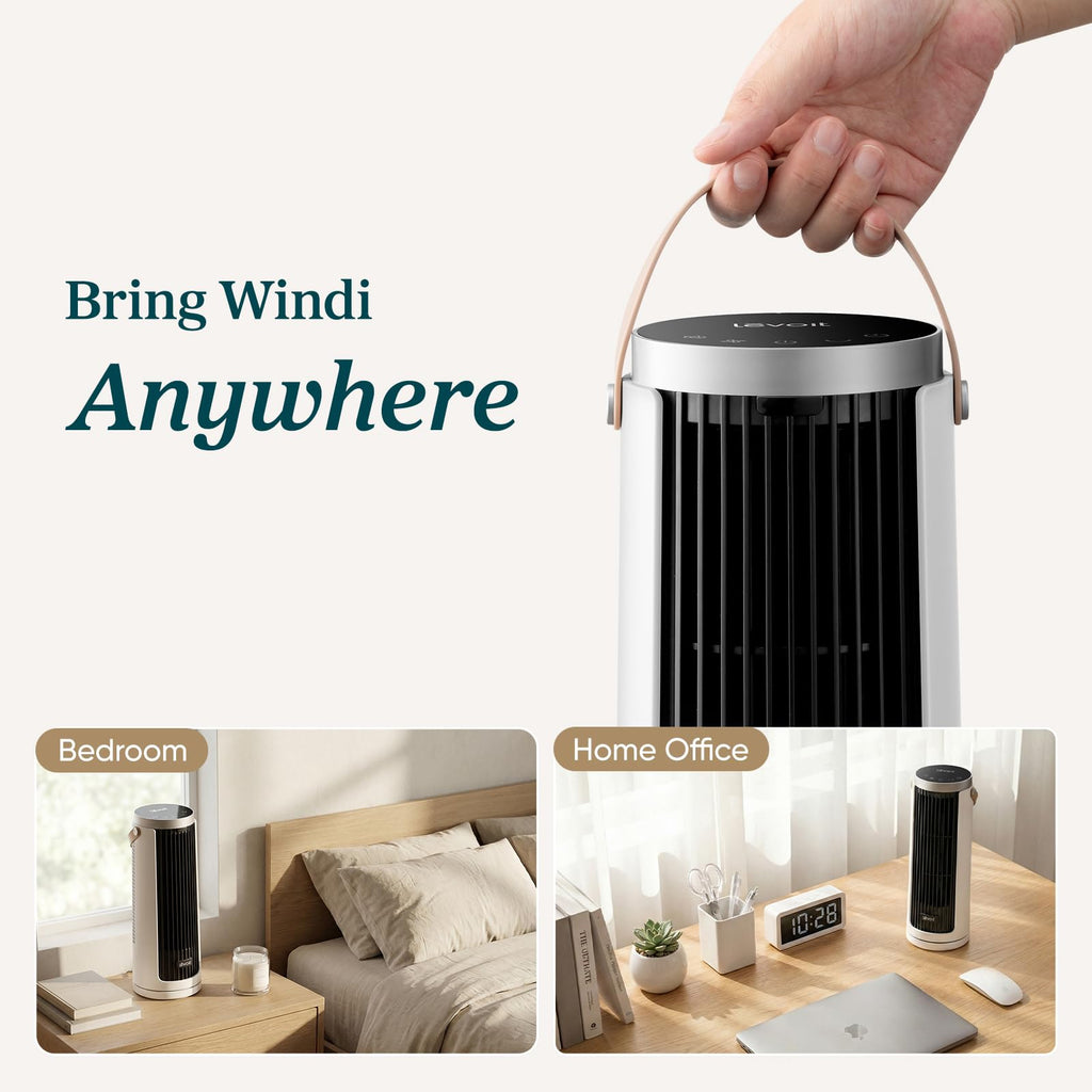 Levoit Tower Fan for Bedroom, Standing Fan with 36”-47” Adjustable Height