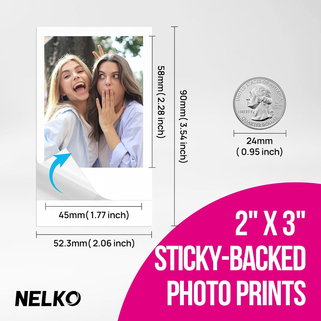 Nelko PP01 Photo Printer, 2x3 Portable Photo Printer
