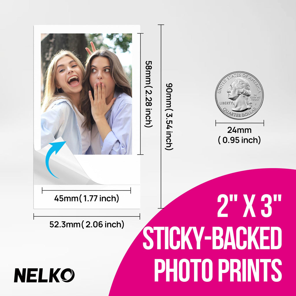 Nelko PP01 Photo Printer, 2x3 Portable Photo Printer