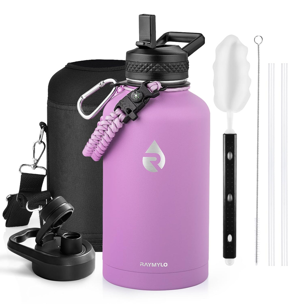 RAYMYLO 32 to 128 oz Insulated Water Bottles | Triple Wall Vacuum | Stainless Steel