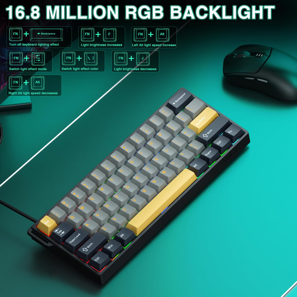 Mechanical Gaming Keyboard Wired, Magnetic Switches Hot Swappable