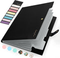 Sooez Accordion File Organizer, Expanding File Folder with Label, 5 Pockets