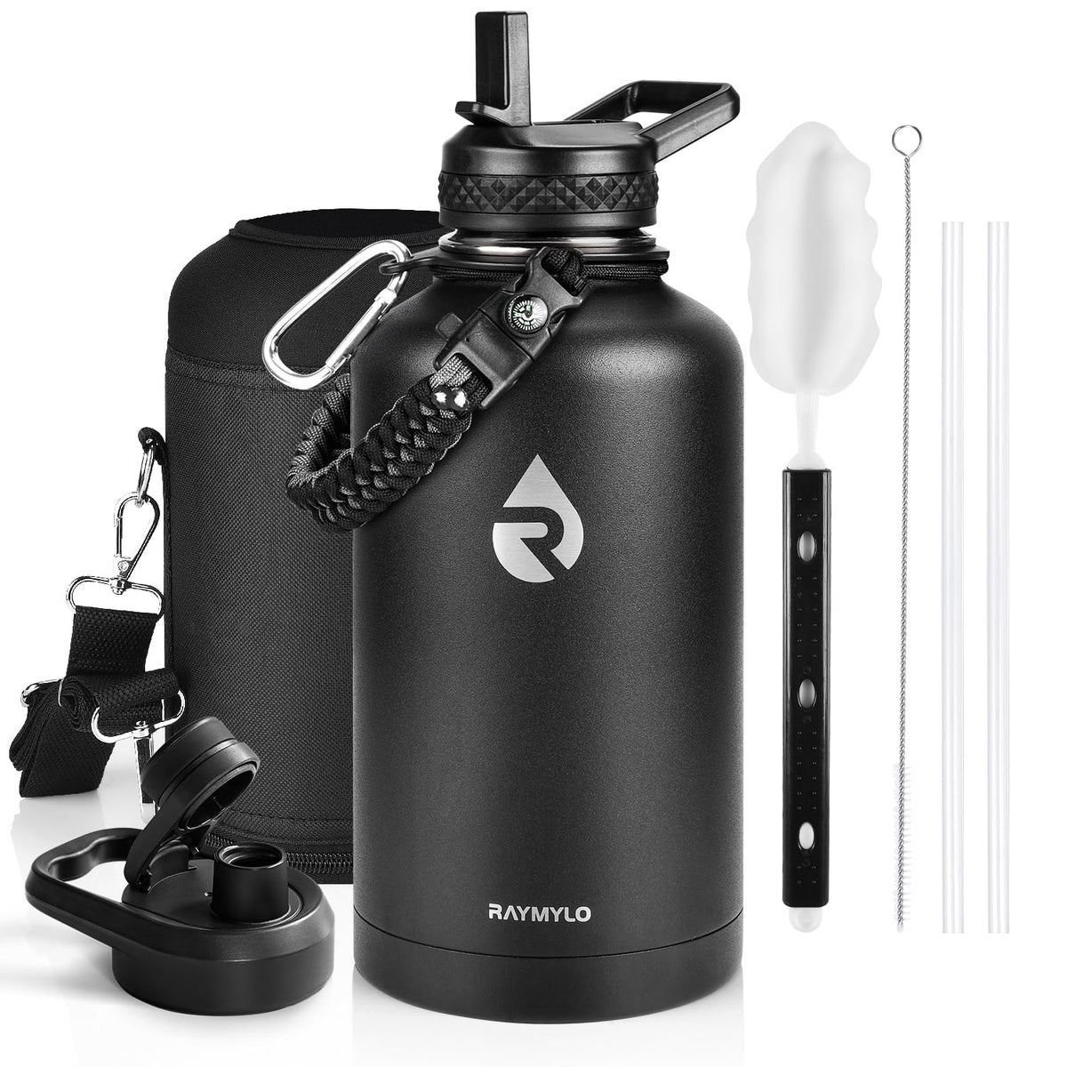 RAYMYLO 32 to 128 oz Insulated Water Bottles | Triple Wall Vacuum | Stainless Steel