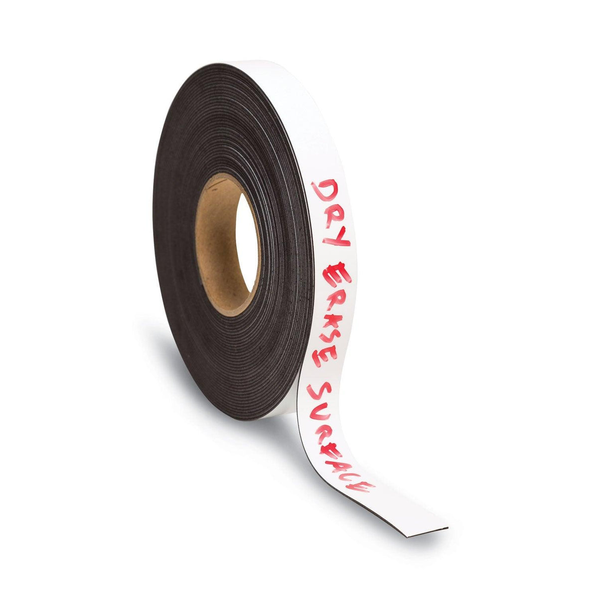 ]]Dry Erase Magnetic Tape Roll, 1" x 50 ft, White