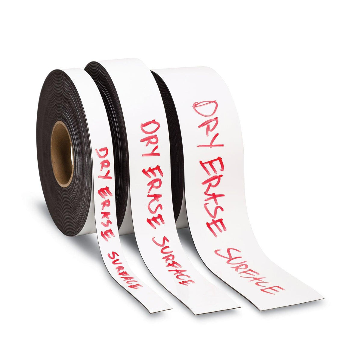 ]]Dry Erase Magnetic Tape Roll, 1" x 50 ft, White