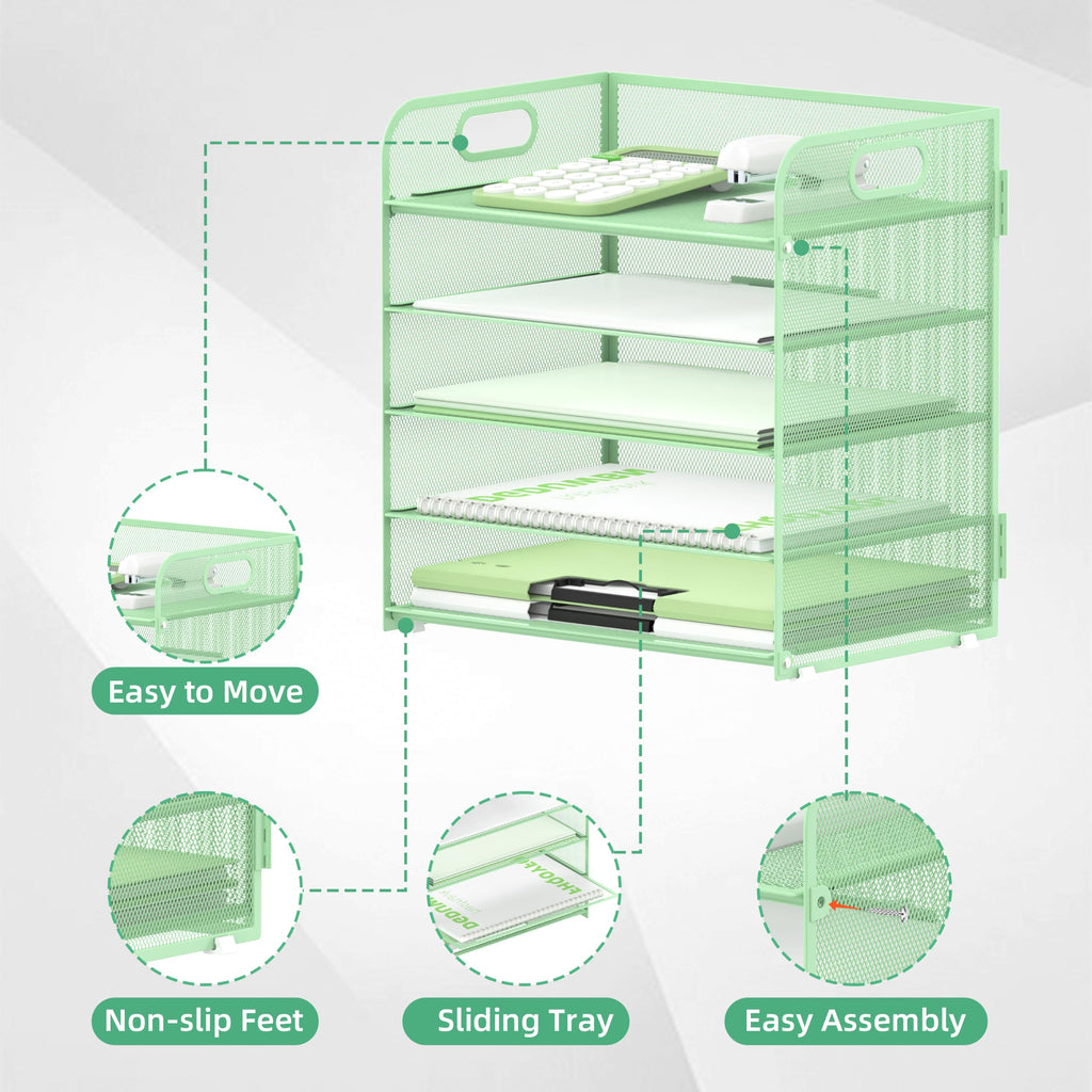 Supeasy 2 Pack 5-Tier Desk Organizer