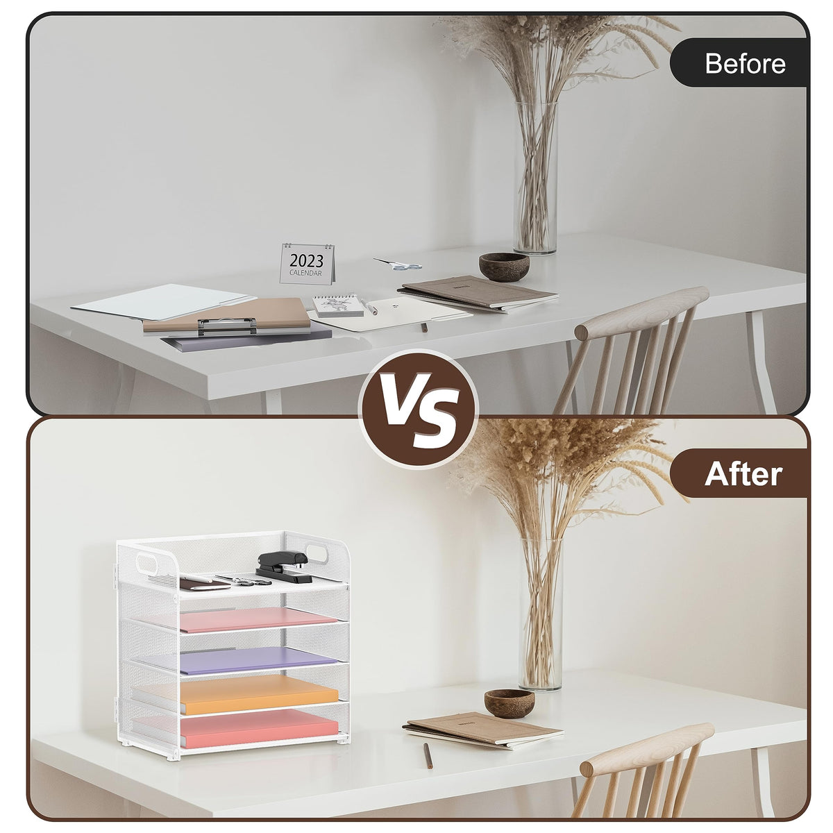 Supeasy 2 Pack 5-Tier Desk Organizer