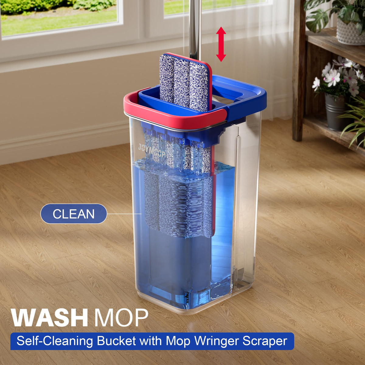 White Flat Mop and Bucket Set