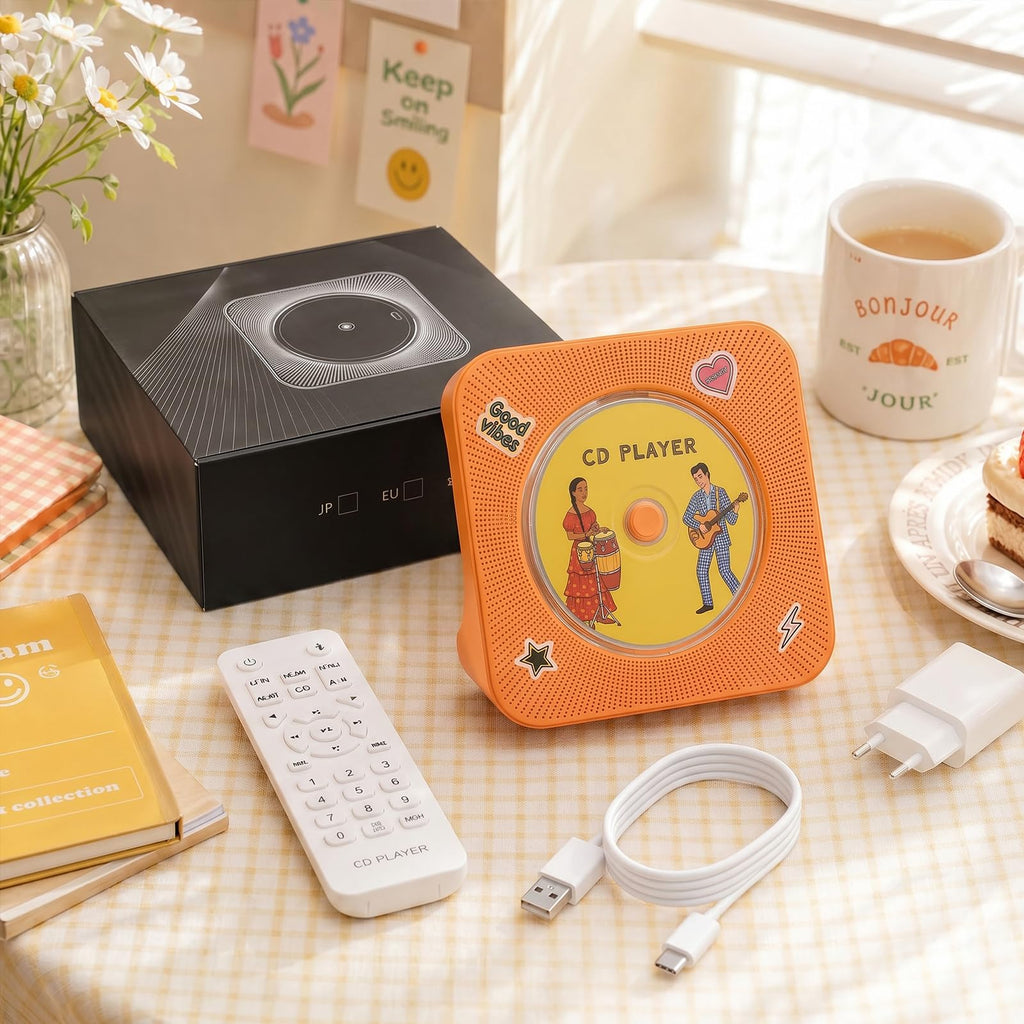 Gueray CD Player Portable Bluetooth Desktop CD Players for Home