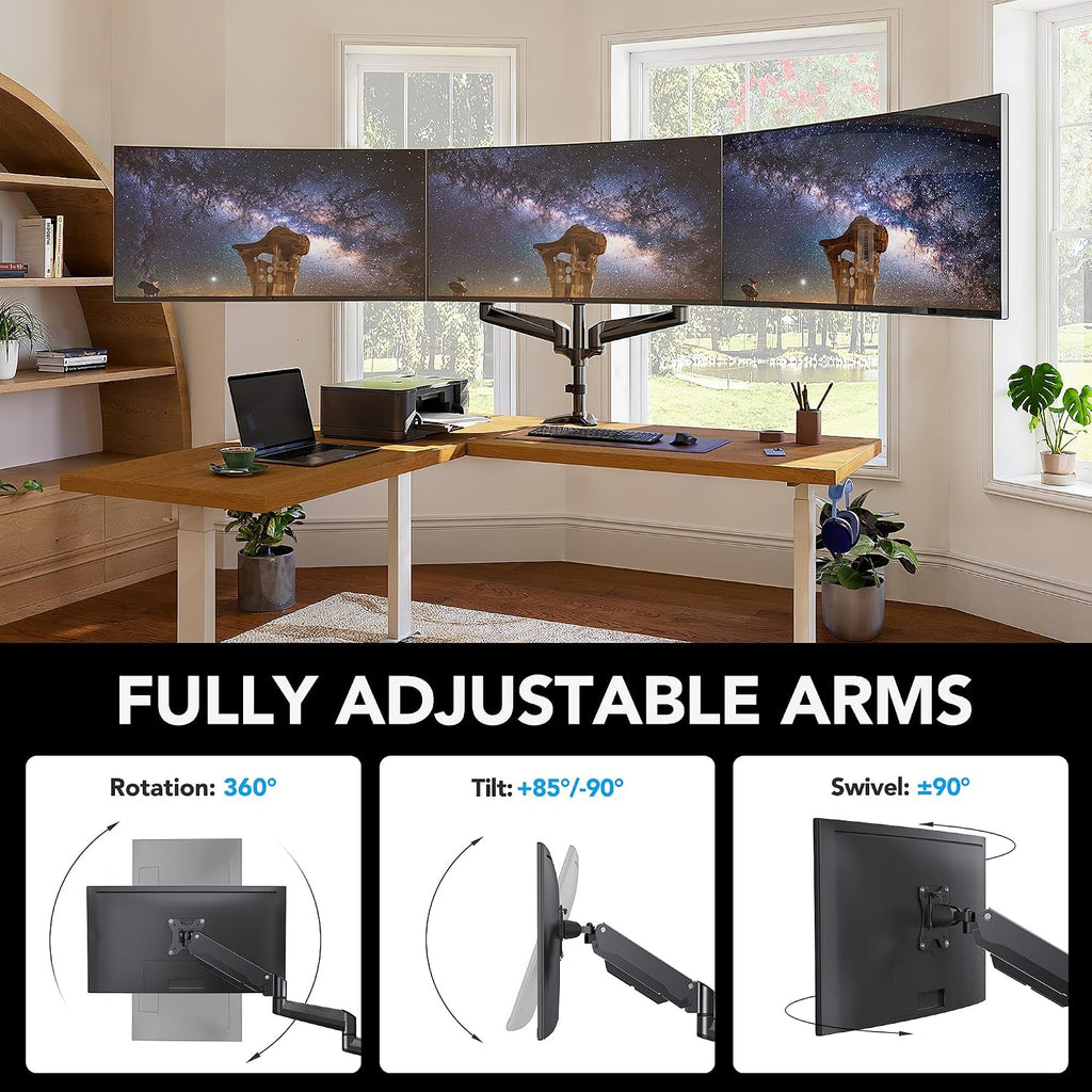 Triple Monitor Mount for 17 to 32 inch Screen