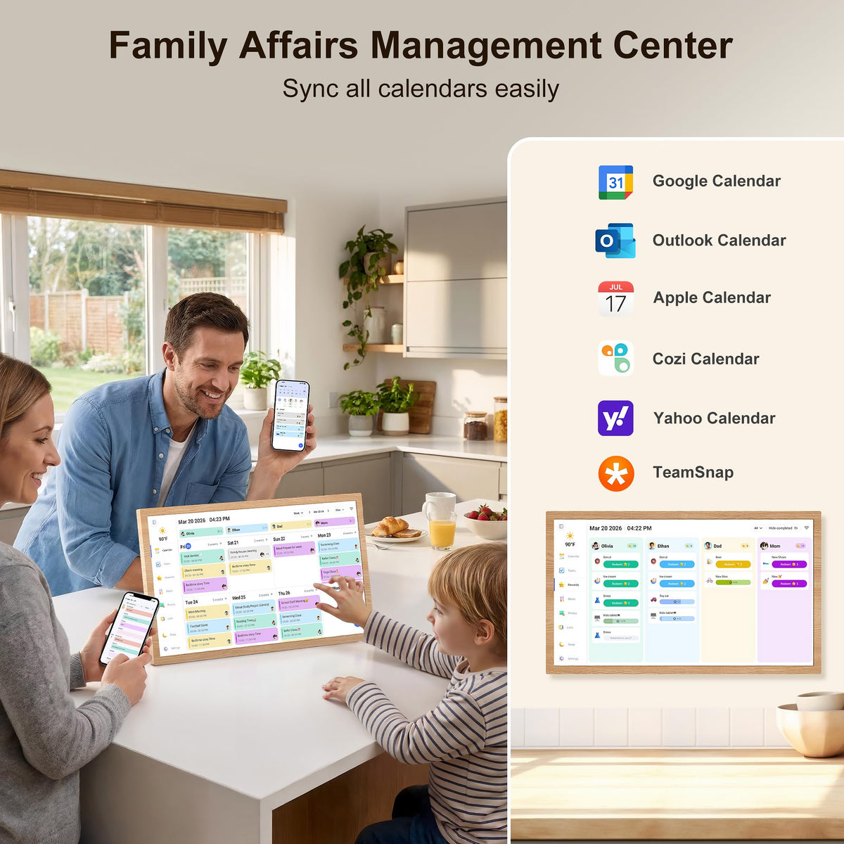 Digital Calendar – 27 Inch Wall Calendar Interactive Touchscreen Display