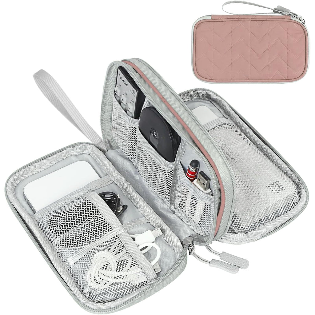 Electronic Organizer, Travel Tech Pouch Bag, Extra Large, Black | Water Resistant