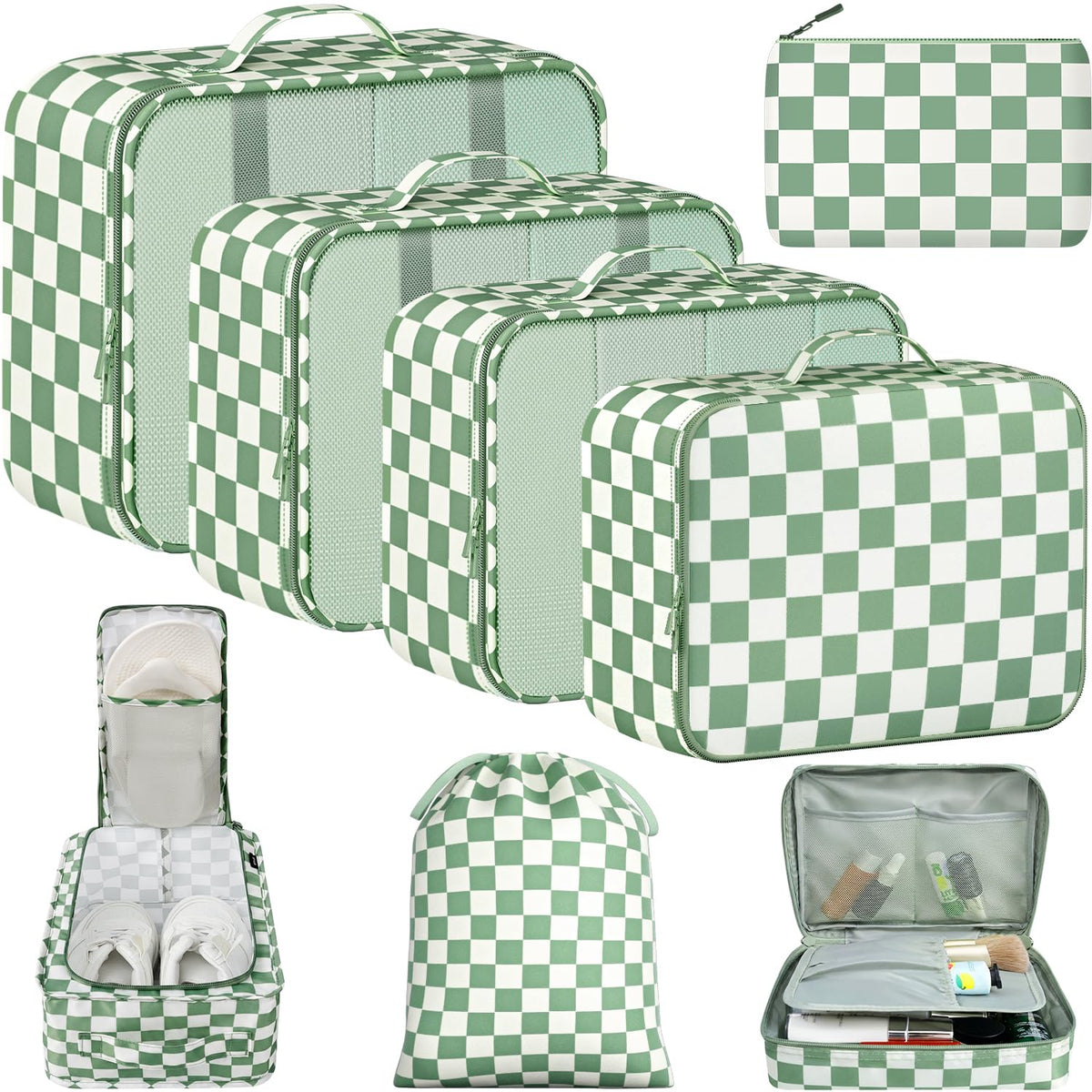 8 Set Packing Cubes Luggage Packing Organizers