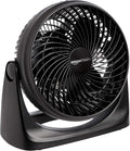 Amazon Basics Air Circulator Desk Fan for Bedroom, Home and Office, 90-Degree Tilt Head, 3 Speed Settings, Cooling, 35 Watts, Black, 11.1"W x 6.3"D x 10.9"H