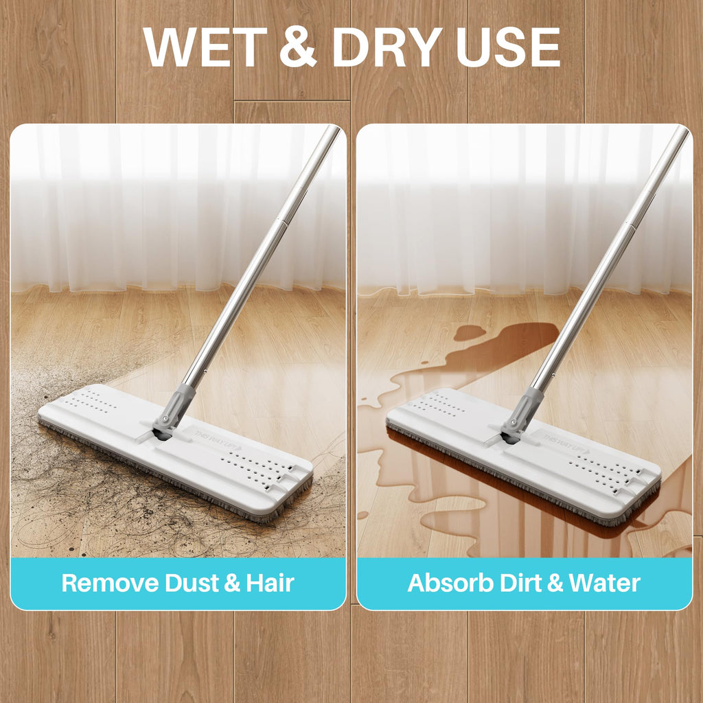 White Flat Mop and Bucket Set