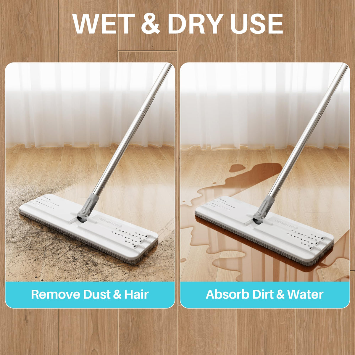 White Flat Mop and Bucket Set
