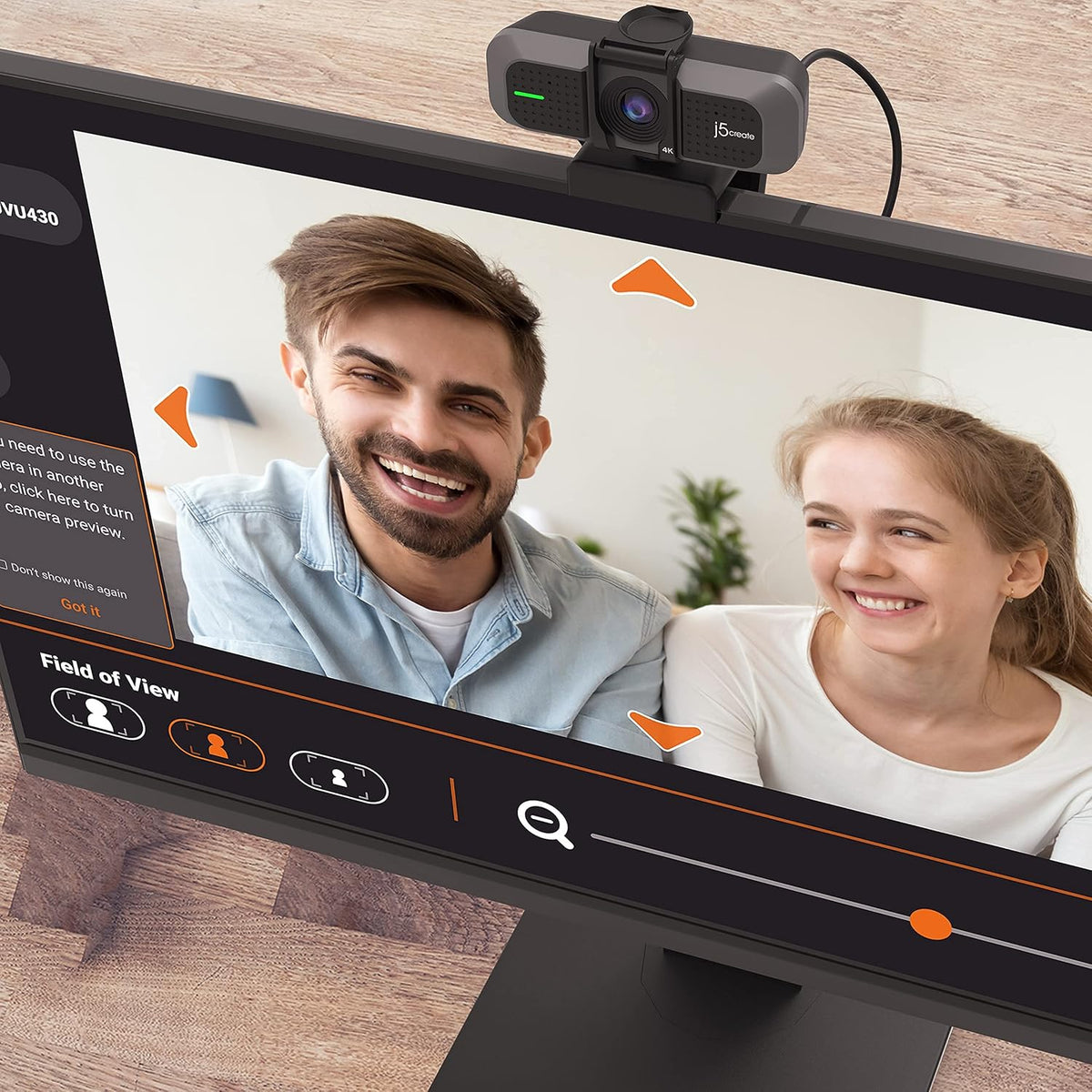 j5create 4K Wide Angle Webcam with Microphone